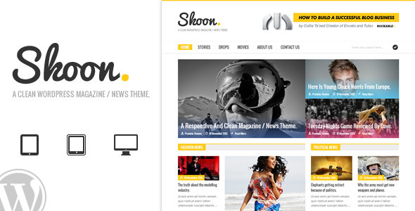 Skoon Preview Wordpress Theme - Rating, Reviews, Preview, Demo & Download
