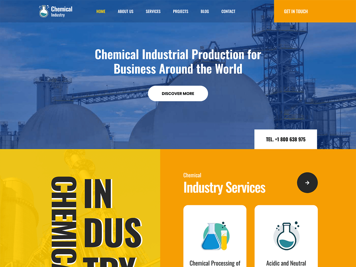 SKT Chemical Preview Wordpress Theme - Rating, Reviews, Preview, Demo & Download