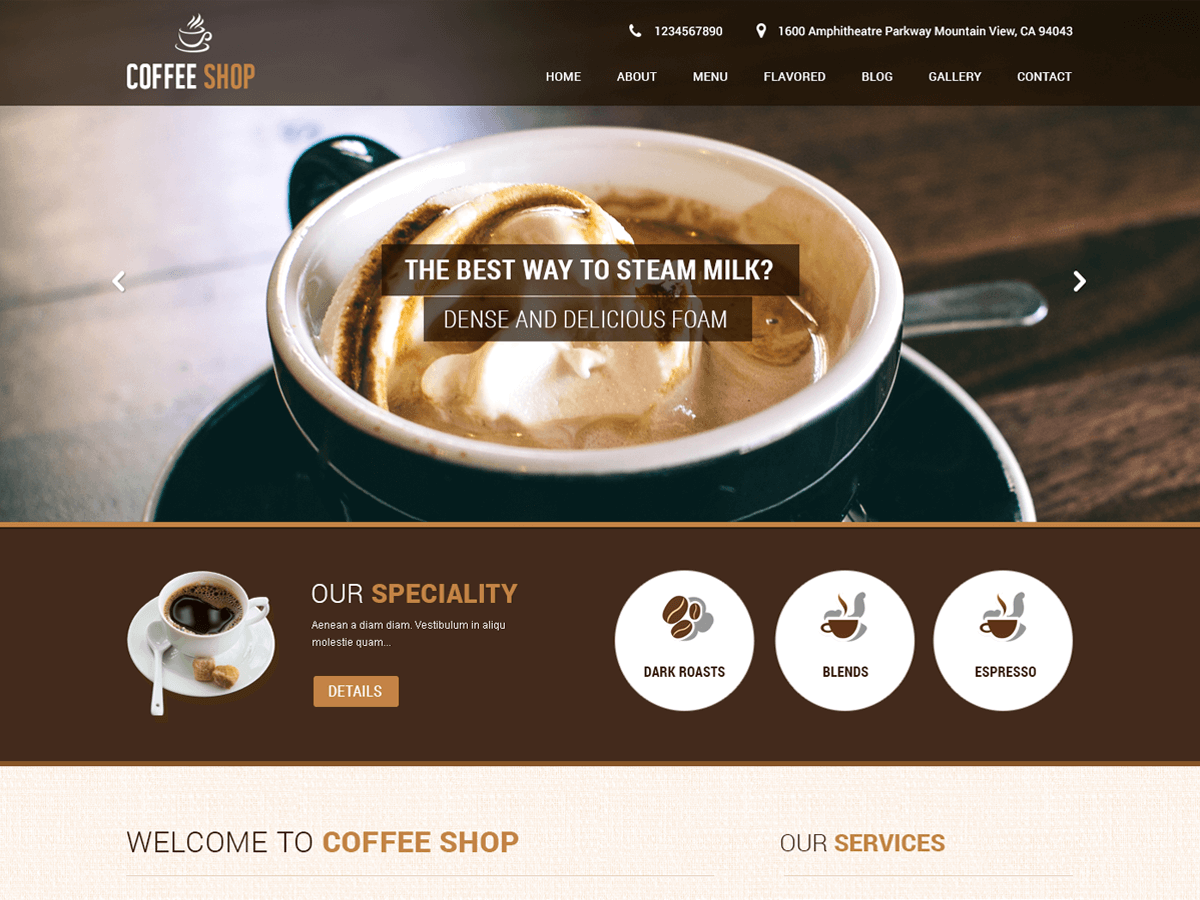 SKT Coffee Preview Wordpress Theme - Rating, Reviews, Preview, Demo & Download