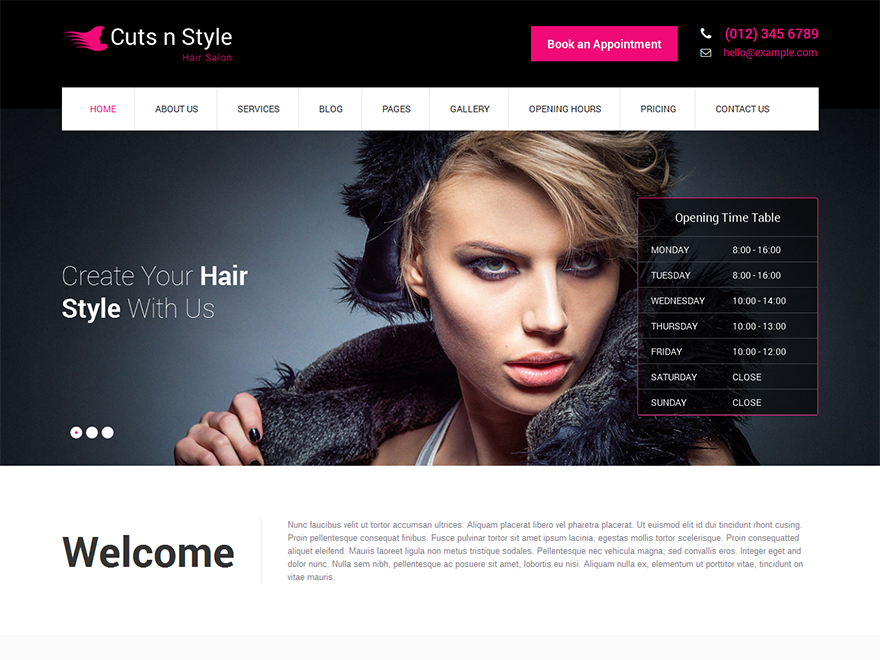 SKT Cutsnstyle Preview Wordpress Theme - Rating, Reviews, Preview, Demo & Download