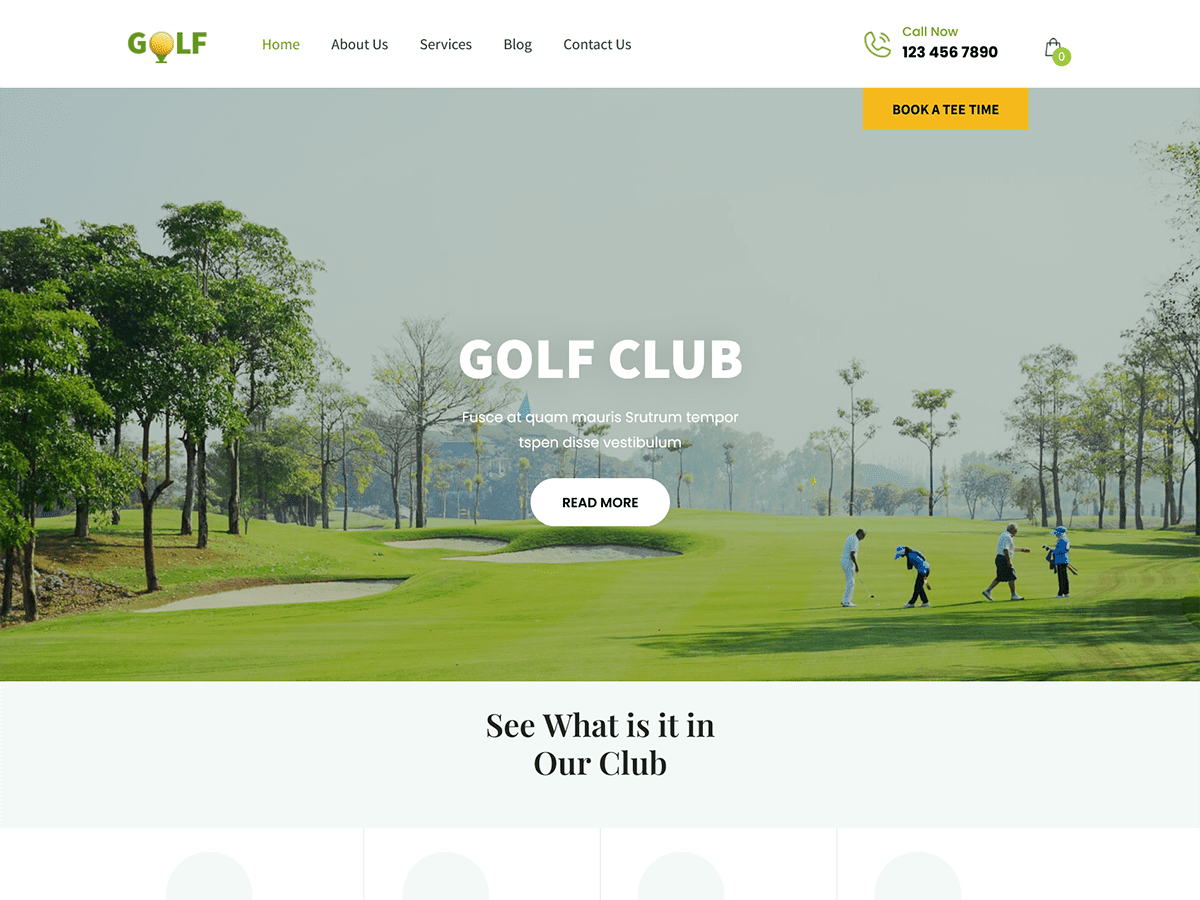 SKT Golf Preview Wordpress Theme - Rating, Reviews, Preview, Demo & Download