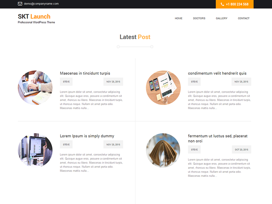 SKT Launch Preview Wordpress Theme - Rating, Reviews, Preview, Demo & Download