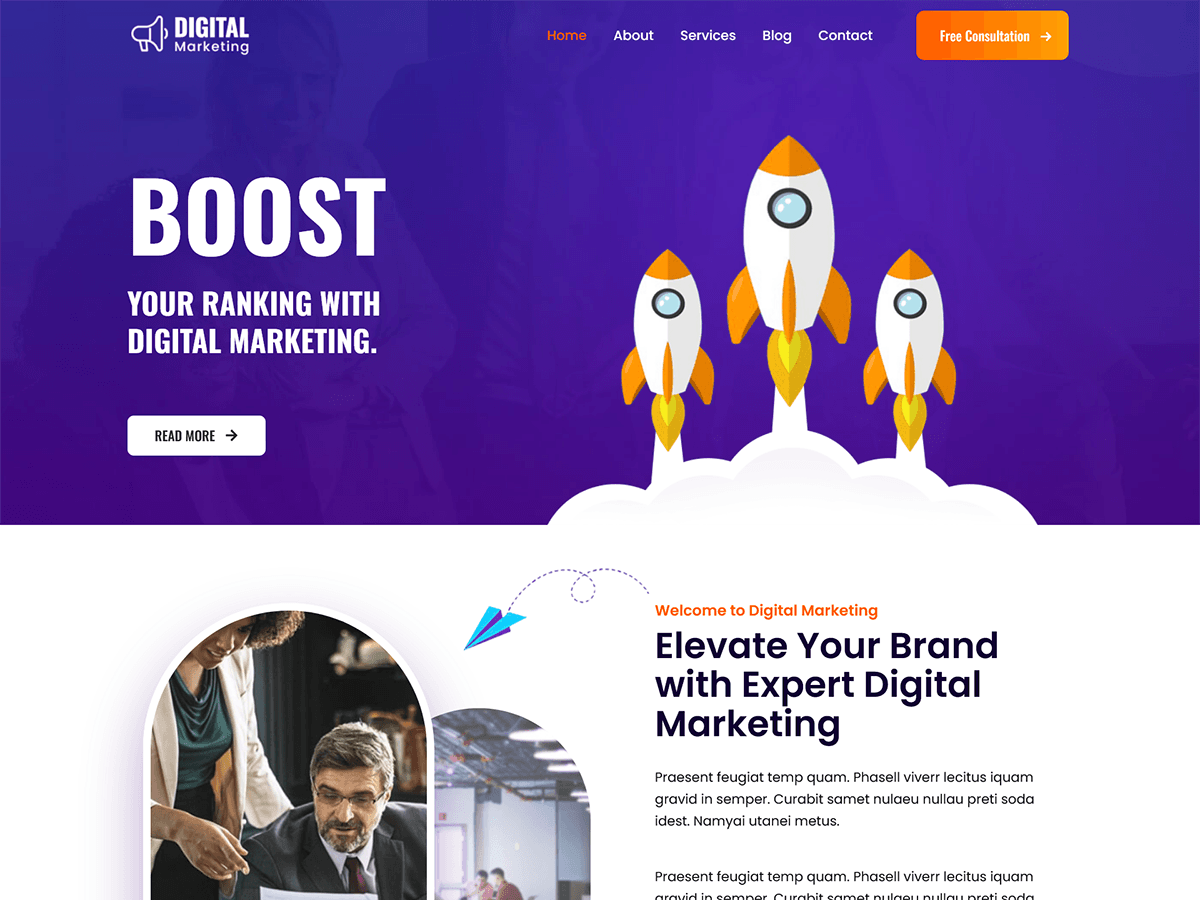 SKT Marketer Preview Wordpress Theme - Rating, Reviews, Preview, Demo & Download