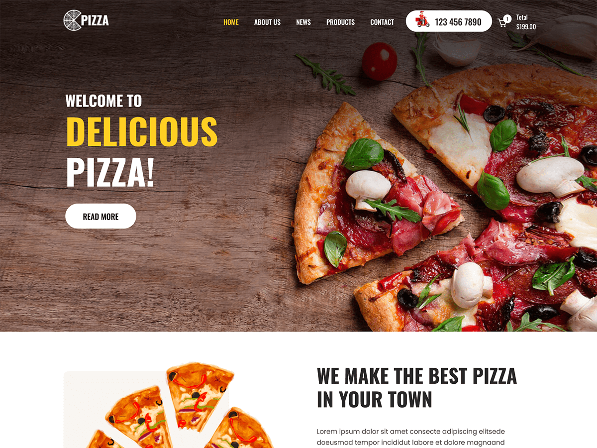 SKT Pizzeria Preview Wordpress Theme - Rating, Reviews, Preview, Demo & Download