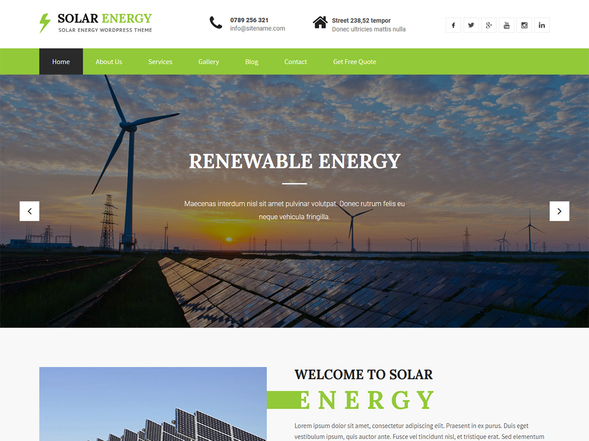 SKT Solar Preview Wordpress Theme - Rating, Reviews, Preview, Demo & Download