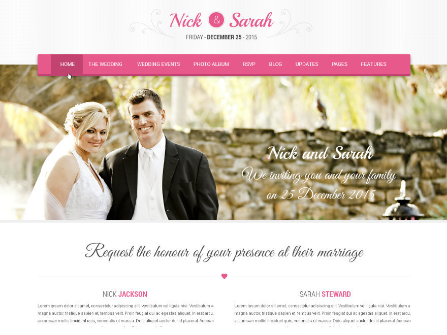 SKT Wedding Preview Wordpress Theme - Rating, Reviews, Preview, Demo & Download