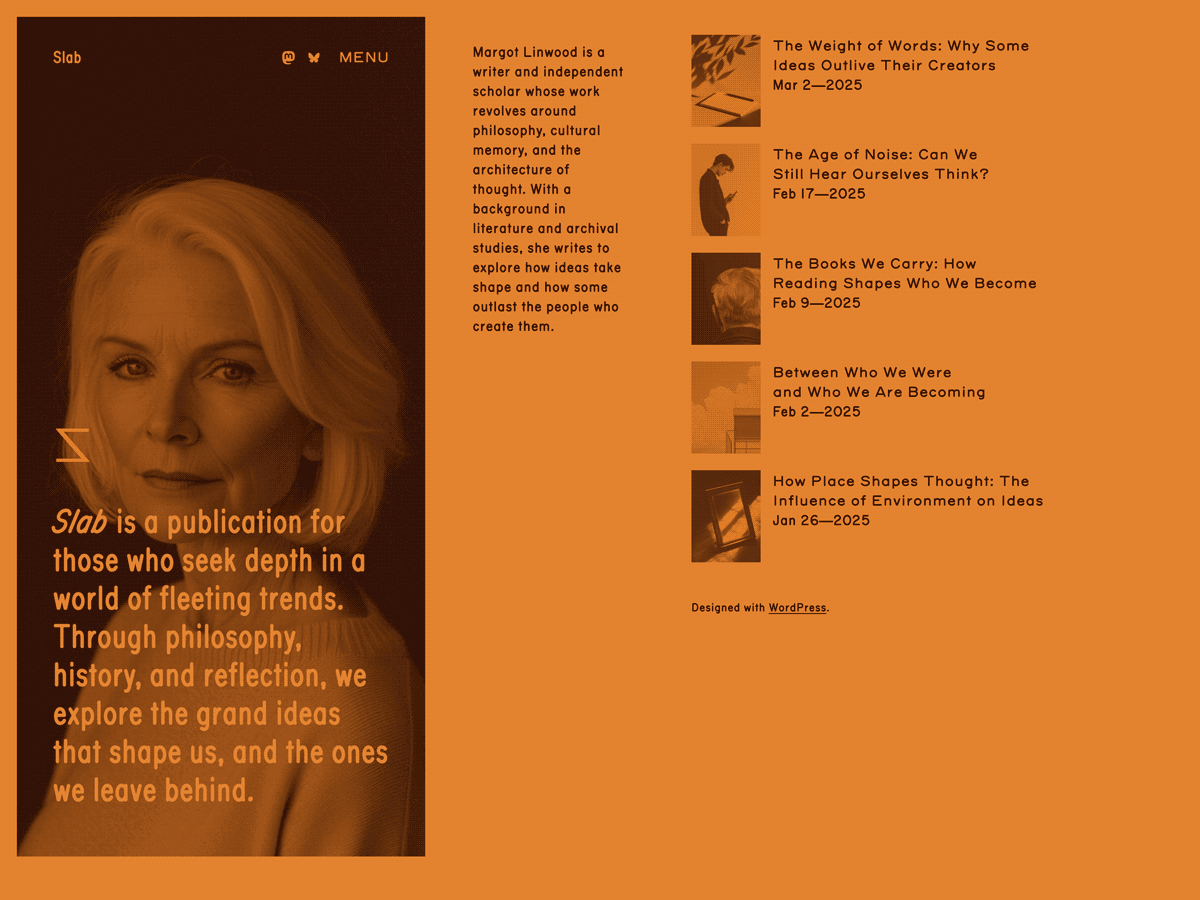 Slab Preview Wordpress Theme - Rating, Reviews, Preview, Demo & Download