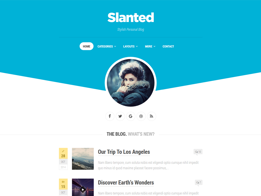 Slanted Preview Wordpress Theme - Rating, Reviews, Preview, Demo & Download