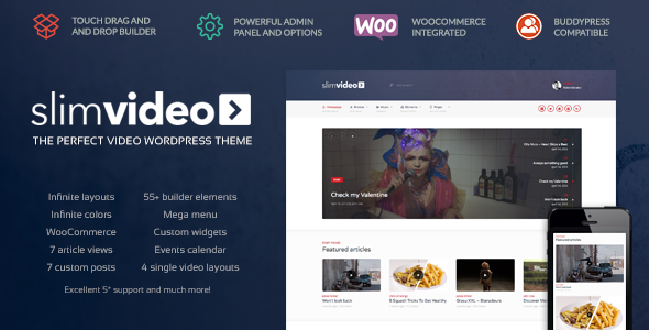 Slimvideo Preview Wordpress Theme - Rating, Reviews, Preview, Demo & Download