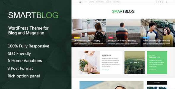 SmartBlog Preview Wordpress Theme - Rating, Reviews, Preview, Demo & Download