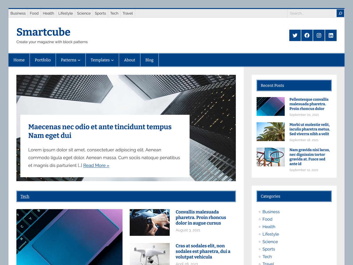 Smartcube Preview Wordpress Theme - Rating, Reviews, Preview, Demo & Download