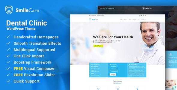 Smilecare Preview Wordpress Theme - Rating, Reviews, Preview, Demo & Download