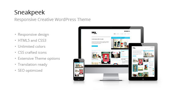 Sneakpeek Creative Preview Wordpress Theme - Rating, Reviews, Preview, Demo & Download