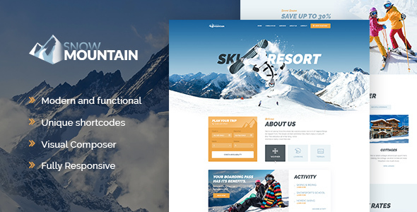 Snow Mountain Preview Wordpress Theme - Rating, Reviews, Preview, Demo & Download