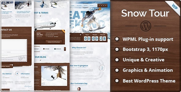 Snow Tour Preview Wordpress Theme - Rating, Reviews, Preview, Demo & Download