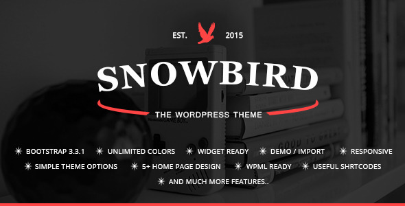 SnowBird Preview Wordpress Theme - Rating, Reviews, Preview, Demo & Download