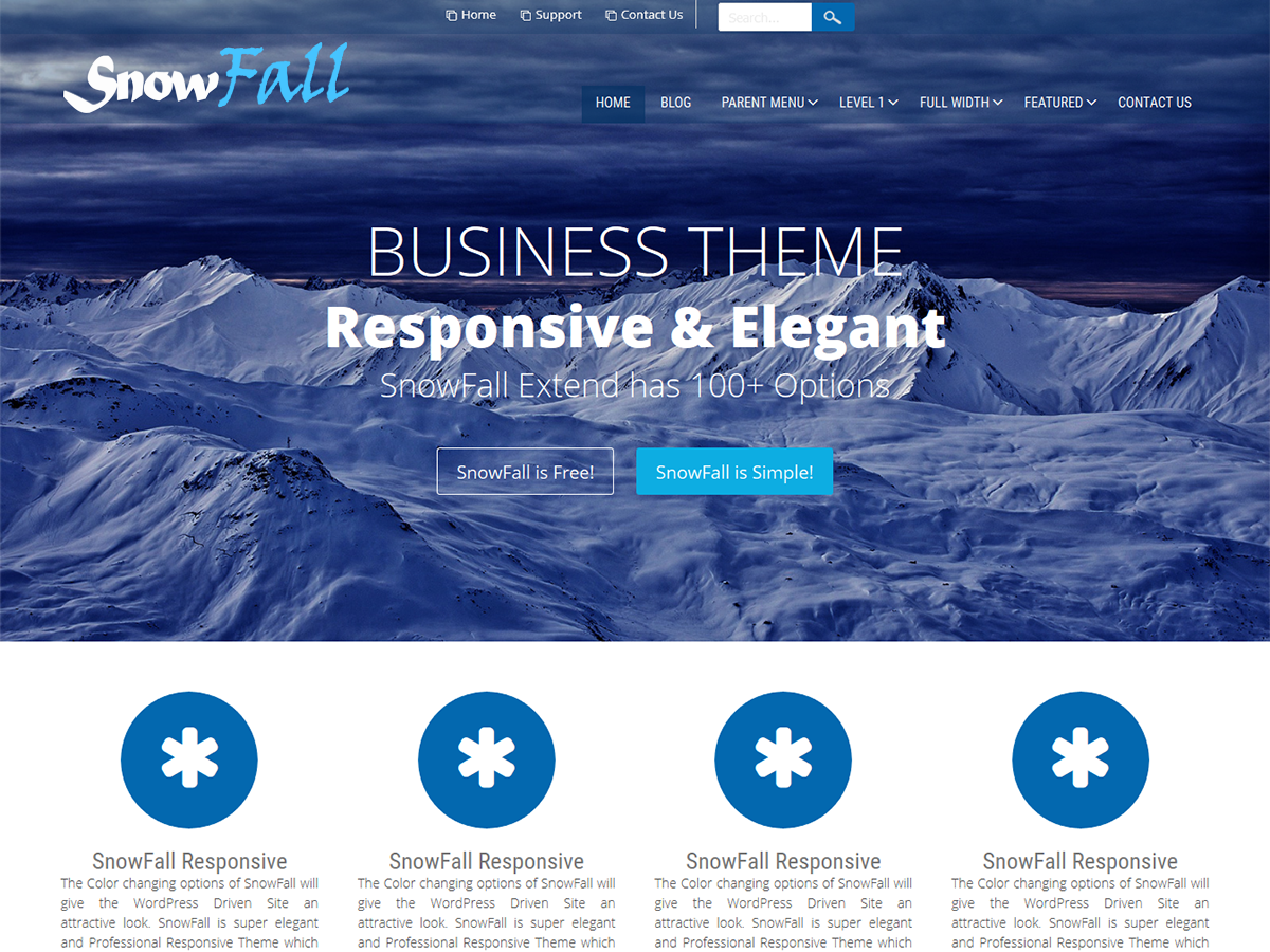 SnowFall Preview Wordpress Theme - Rating, Reviews, Preview, Demo & Download