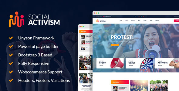 Social Activism Preview Wordpress Theme - Rating, Reviews, Preview, Demo & Download