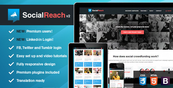 Social Reach Preview Wordpress Theme - Rating, Reviews, Preview, Demo & Download