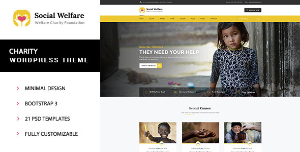Social Welfare Preview Wordpress Theme - Rating, Reviews, Preview, Demo & Download