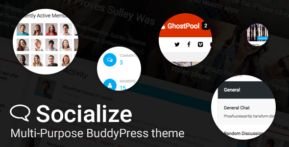 Socialize Preview Wordpress Theme - Rating, Reviews, Preview, Demo & Download