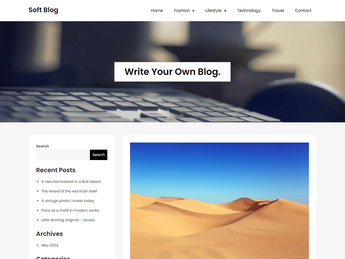 Soft Blog Preview Wordpress Theme - Rating, Reviews, Preview, Demo & Download