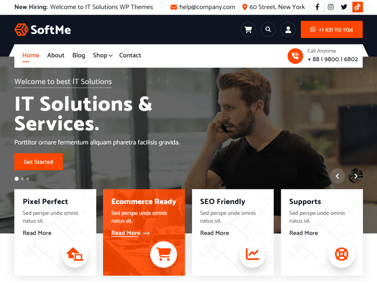 SoftMe Preview Wordpress Theme - Rating, Reviews, Preview, Demo & Download
