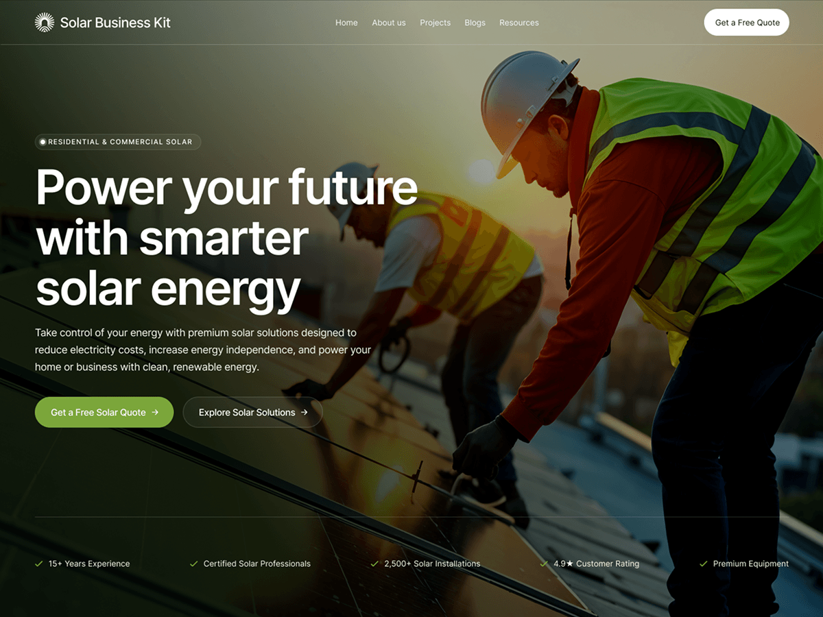 Solar Business Preview Wordpress Theme - Rating, Reviews, Preview, Demo & Download
