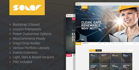 Solar Energy Preview Wordpress Theme - Rating, Reviews, Preview, Demo & Download