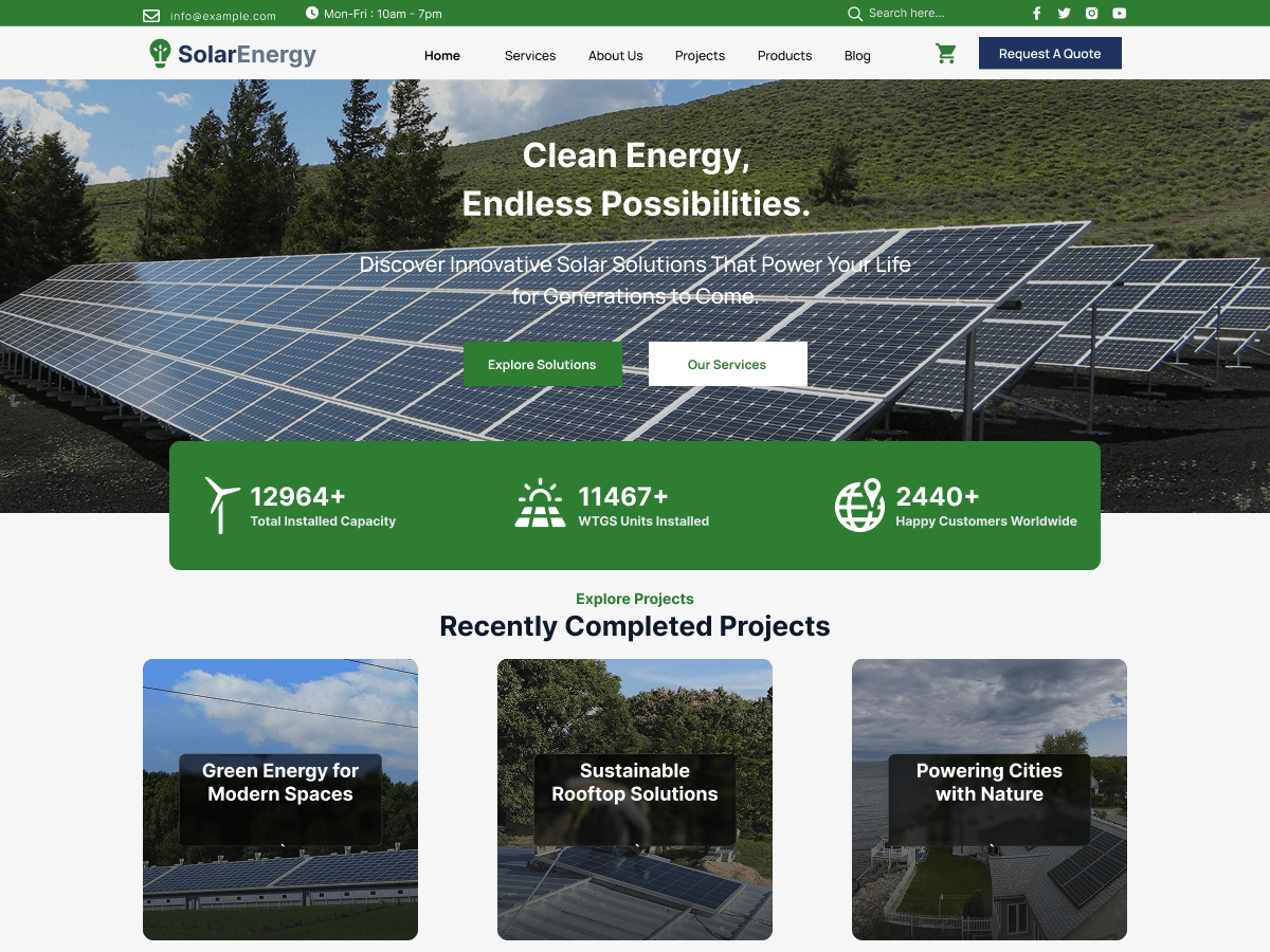 Solar PV Preview Wordpress Theme - Rating, Reviews, Preview, Demo & Download