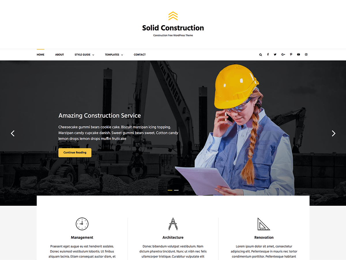 Solid Construction Preview Wordpress Theme - Rating, Reviews, Preview, Demo & Download