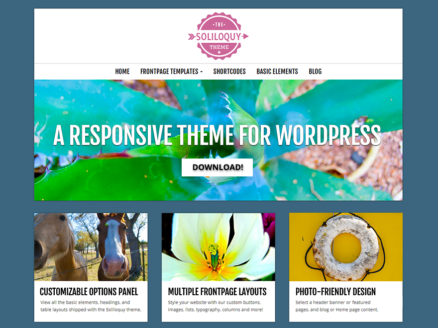 Soliloquy Preview Wordpress Theme - Rating, Reviews, Preview, Demo & Download