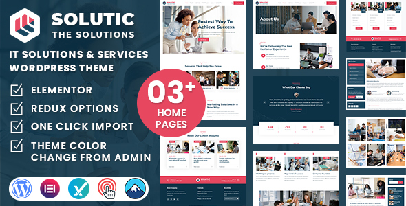 Solutic Preview Wordpress Theme - Rating, Reviews, Preview, Demo & Download