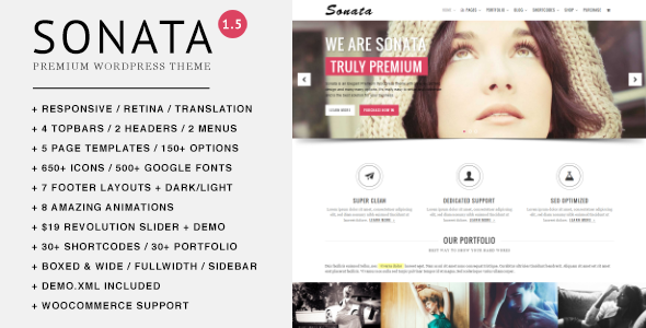 Sonata Preview Wordpress Theme - Rating, Reviews, Preview, Demo & Download