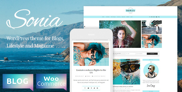 Sonia Preview Wordpress Theme - Rating, Reviews, Preview, Demo & Download