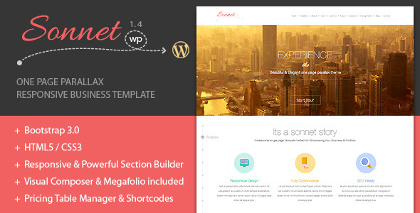 Sonnet One Preview Wordpress Theme - Rating, Reviews, Preview, Demo & Download