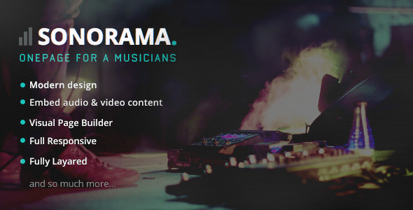 Sonorama Preview Wordpress Theme - Rating, Reviews, Preview, Demo & Download