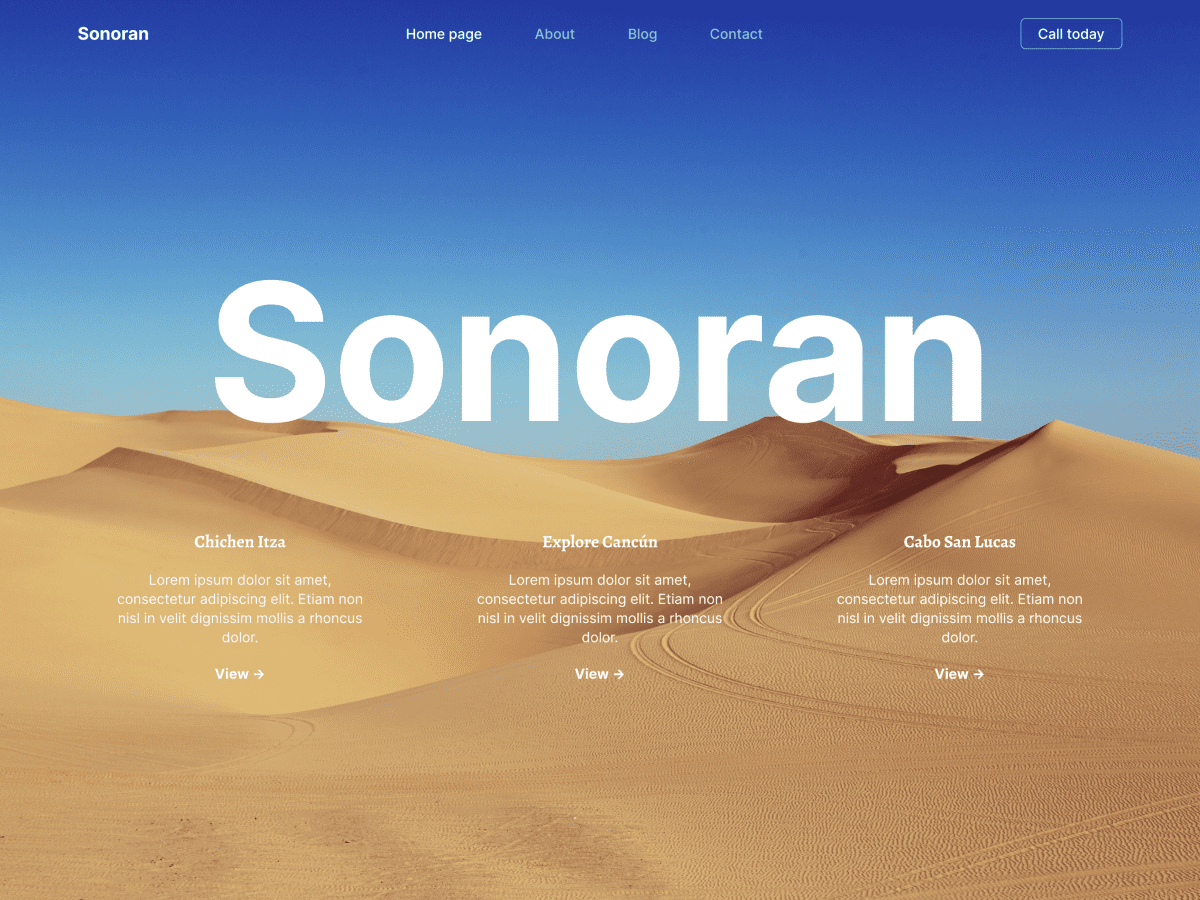 Sonoran Preview Wordpress Theme - Rating, Reviews, Preview, Demo & Download
