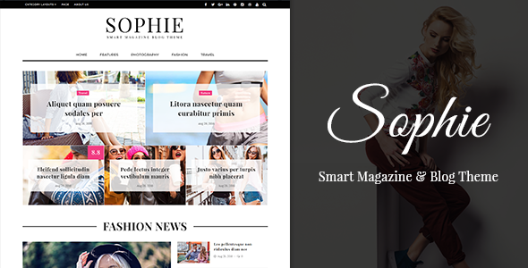 Sophie Preview Wordpress Theme - Rating, Reviews, Preview, Demo & Download