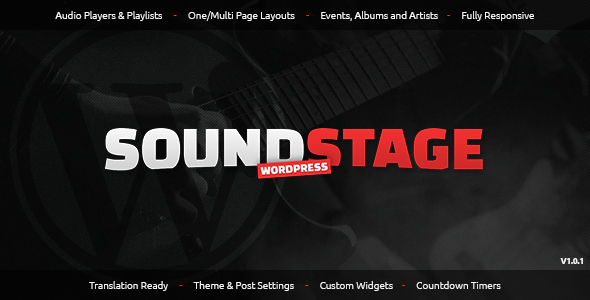 Sound Stage Preview Wordpress Theme - Rating, Reviews, Preview, Demo & Download