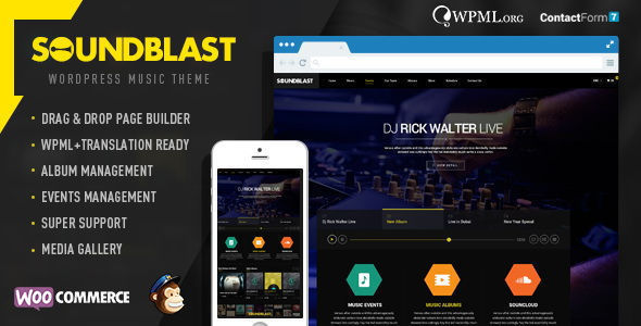 SoundBlast Preview Wordpress Theme - Rating, Reviews, Preview, Demo & Download