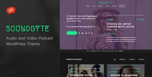 Soundbyte Preview Wordpress Theme - Rating, Reviews, Preview, Demo & Download