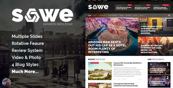 Sowe Preview Wordpress Theme - Rating, Reviews, Preview, Demo & Download