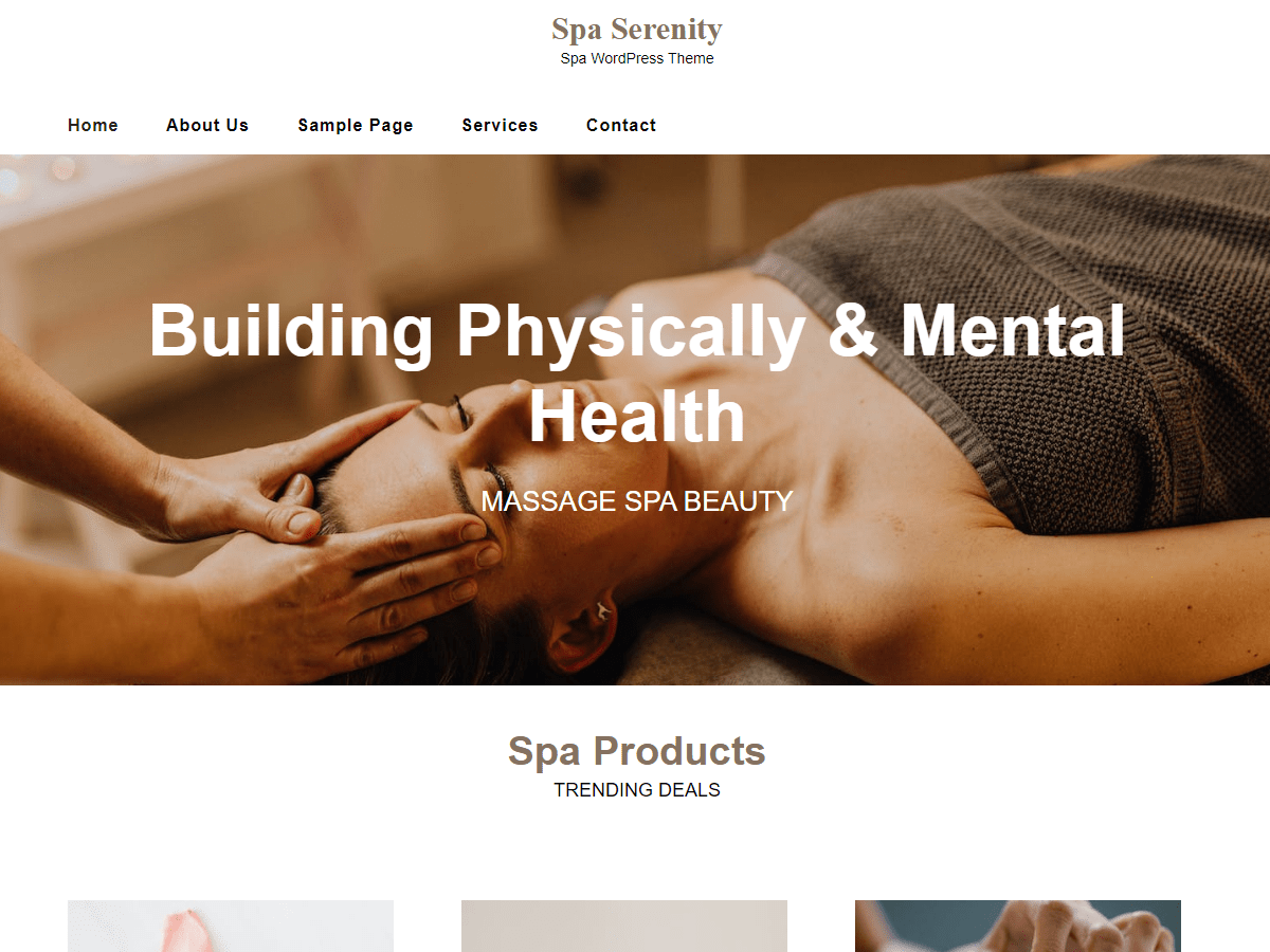 Spa Serenity Preview Wordpress Theme - Rating, Reviews, Preview, Demo & Download