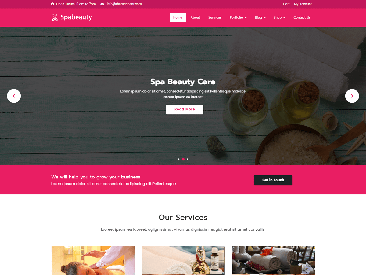 Spabeauty Preview Wordpress Theme - Rating, Reviews, Preview, Demo & Download