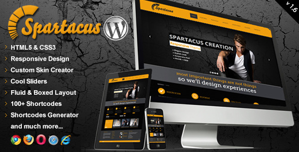 Spartacus Multipurpose Preview Wordpress Theme - Rating, Reviews, Preview, Demo & Download