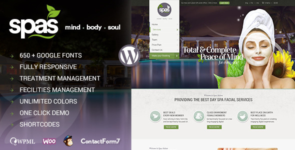 Spas Preview Wordpress Theme - Rating, Reviews, Preview, Demo & Download