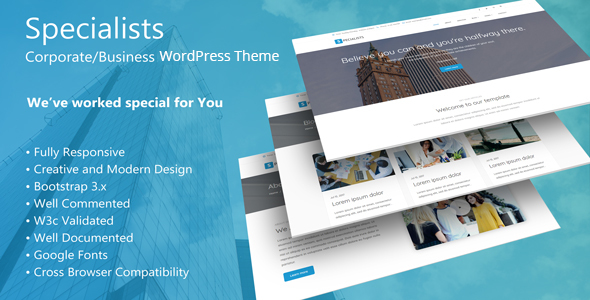 Specialists Preview Wordpress Theme - Rating, Reviews, Preview, Demo & Download