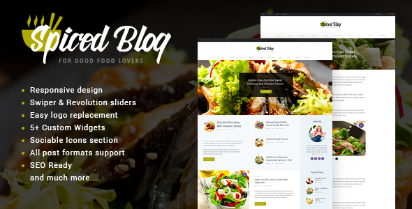Spiced Blog Preview Wordpress Theme - Rating, Reviews, Preview, Demo & Download