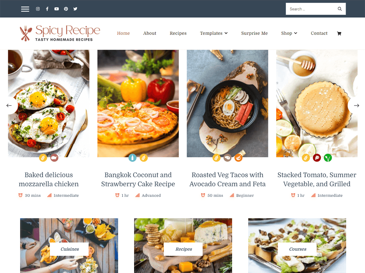 Spicy Recipe Preview Wordpress Theme - Rating, Reviews, Preview, Demo & Download